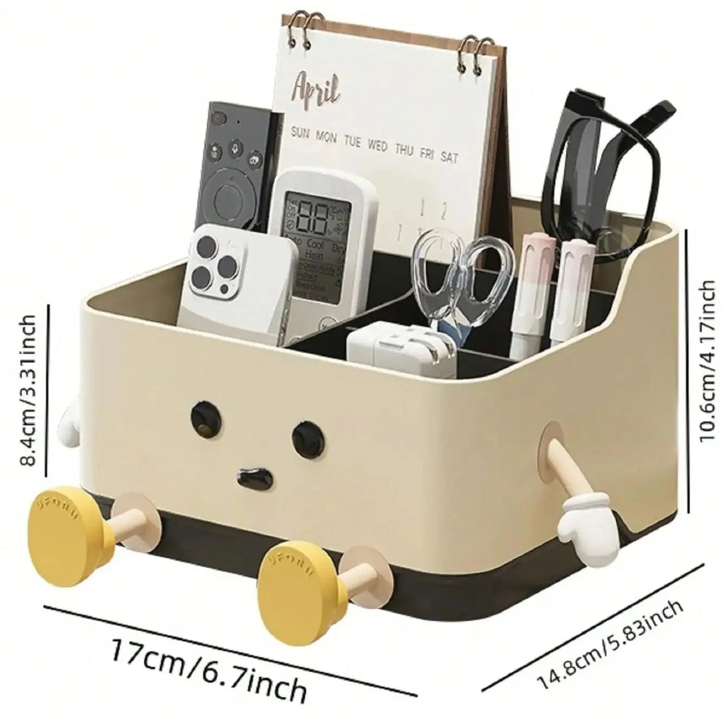 Multifunctional Desktop Storage Box Cosmetic Organizer Shelf Counter Display and Storage Box with Sticker Zpaxo Sitting posture