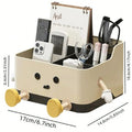 Multifunctional Desktop Storage Box Cosmetic Organizer Shelf Counter Display and Storage Box with Sticker Zpaxo Sitting posture