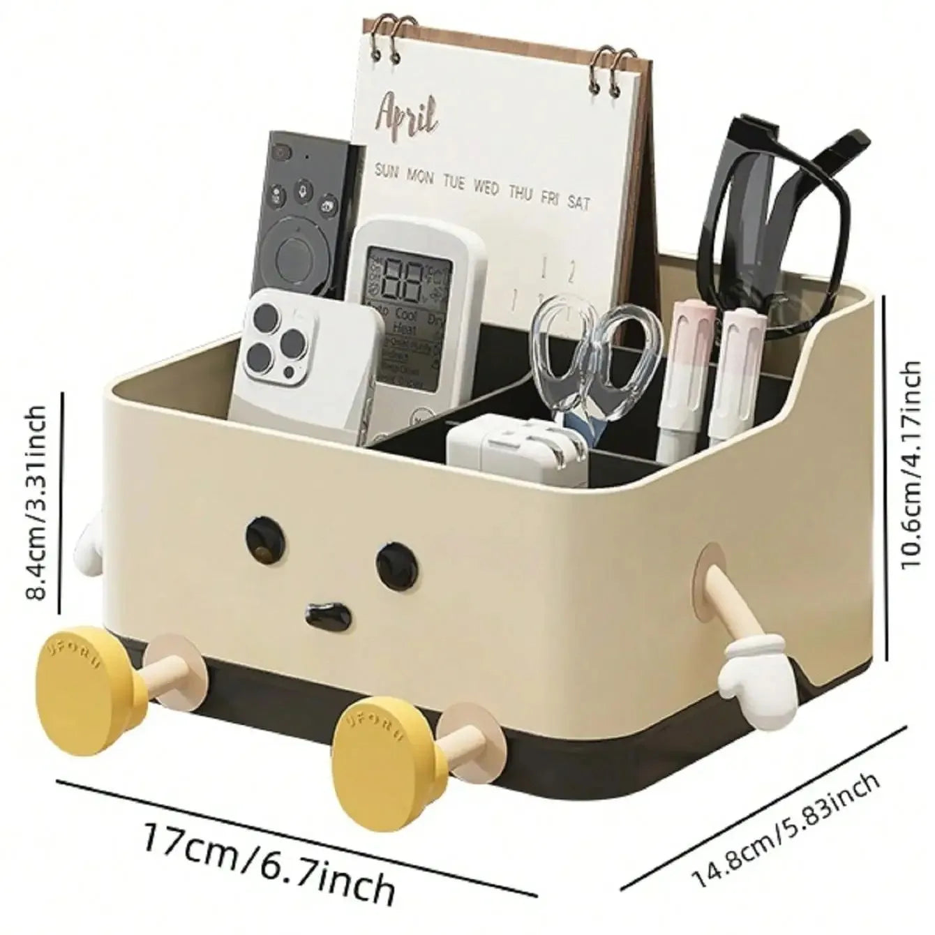 Multifunctional Desktop Storage Box Cosmetic Organizer Shelf Counter Display and Storage Box with Sticker Zpaxo Sitting posture