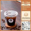 Clear Plastic Cup Strawless Lids Disposable Cups Iced Coffee Juice Zpaxo 1