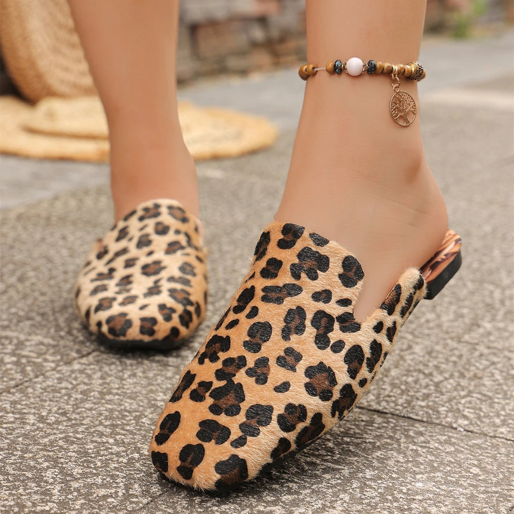 2025 Women Slippers Square Toe Designer Outdoor Lightweight Slingback Zpaxo
