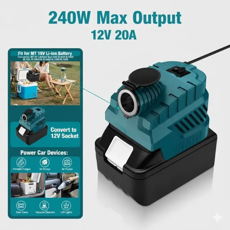 Makita 18V to 12V 240W Power Adapter – Buck Converter