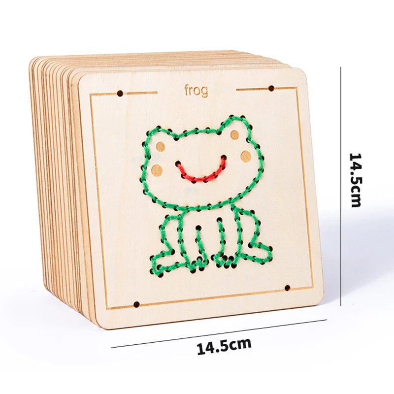 Embroidery Practice Board Montessori Lacing Threading Card