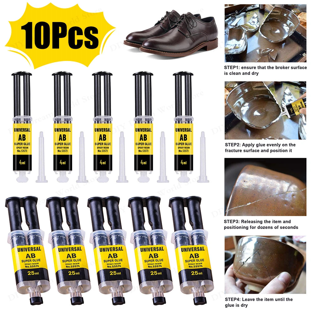 1- Epoxy Resin AB Glue 2 Minutes Curing Firm Long-lasting Reliable Zpaxo