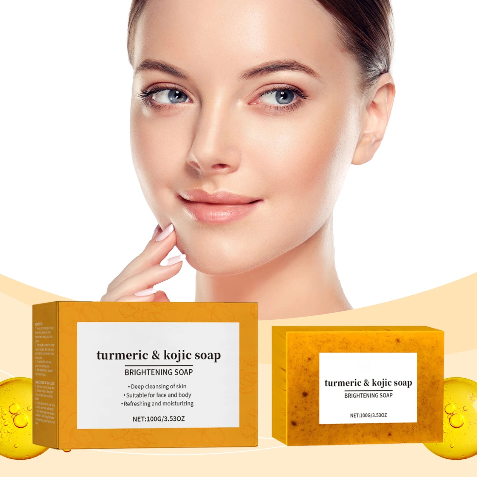 Lemon Ginger Brightening Soap – Exfoliate & Deep Clean 100g Brightening Face Soap Zpaxo