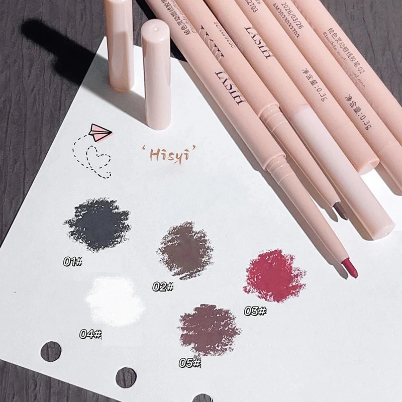 Ultra-thin Matte Red Brown Eyeliner Gel Pencil Long Lasting Quick Dry