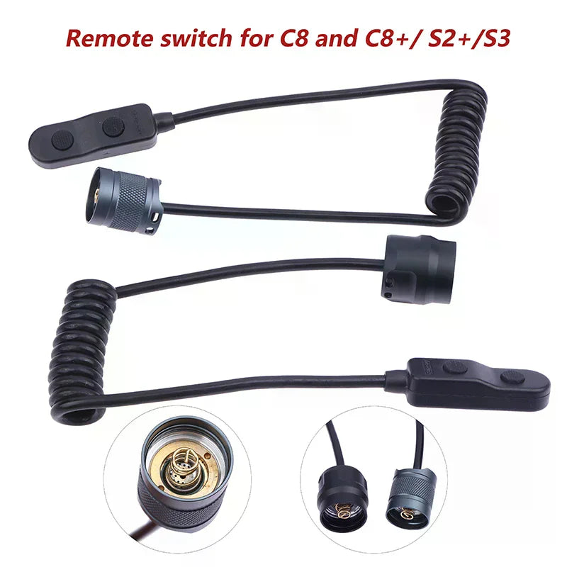 Remote Switch With Convoy Tail Suitable For Convoy C8/C8+/S2+/S3 Tail Flashlight Accessories Zpaxo