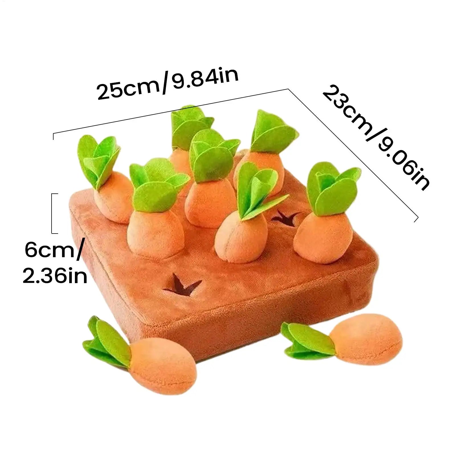 Carrot Snuffle Mat Interactive Plush Puzzle Mental Stimulation Toy
