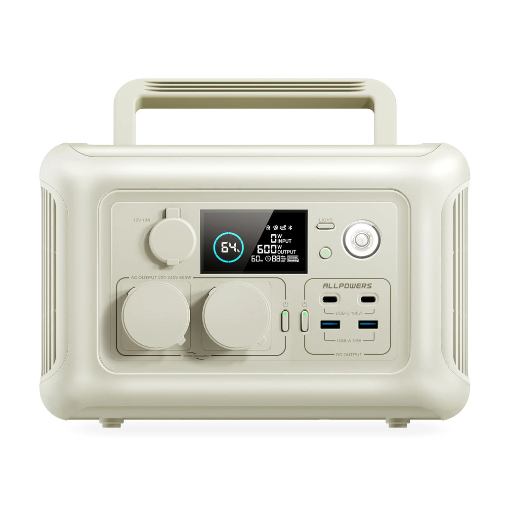 ALLPOWERS R600 Portable Power Station 600W 299Wh LiFePO4 Solar Zpaxo