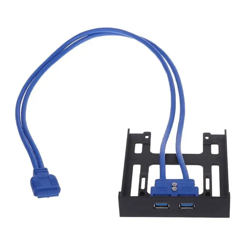 652F 20 Pin 3.5" Floppy Bay Front Panel 2 Ports USB Expansion Adapter Connector Zpaxo