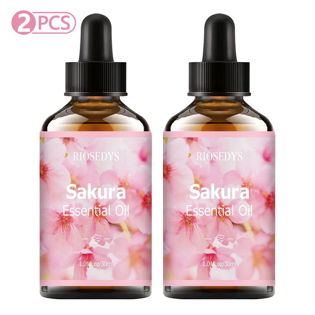 SAKURA Essential Oil Natural Fragrance Suitable Body Massage Zpaxo SAKURA 2pcs 30ml