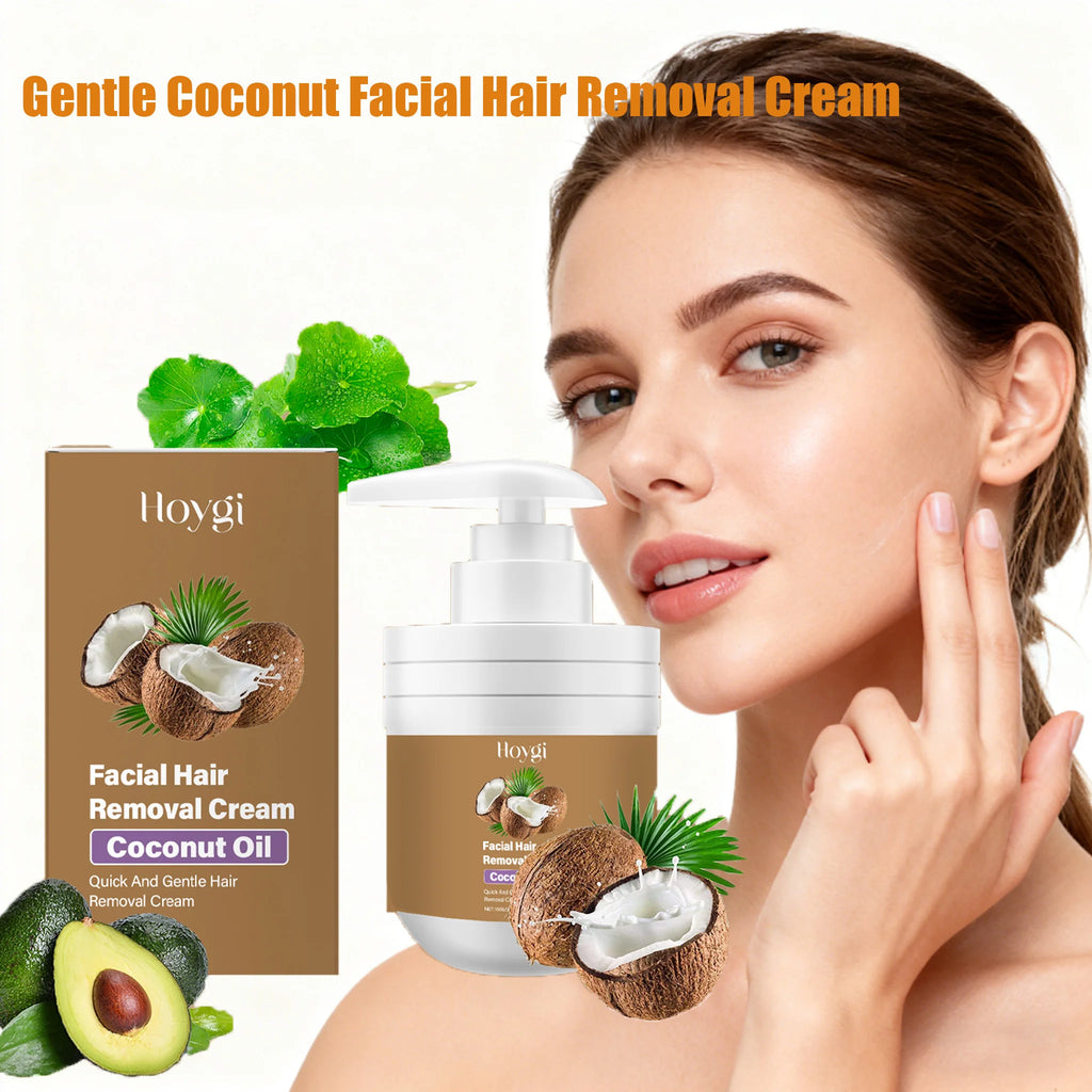Hoygi Coconut Facial Hair Removal Cream – Painless & Gentle Hair Removal Cream Zpaxo