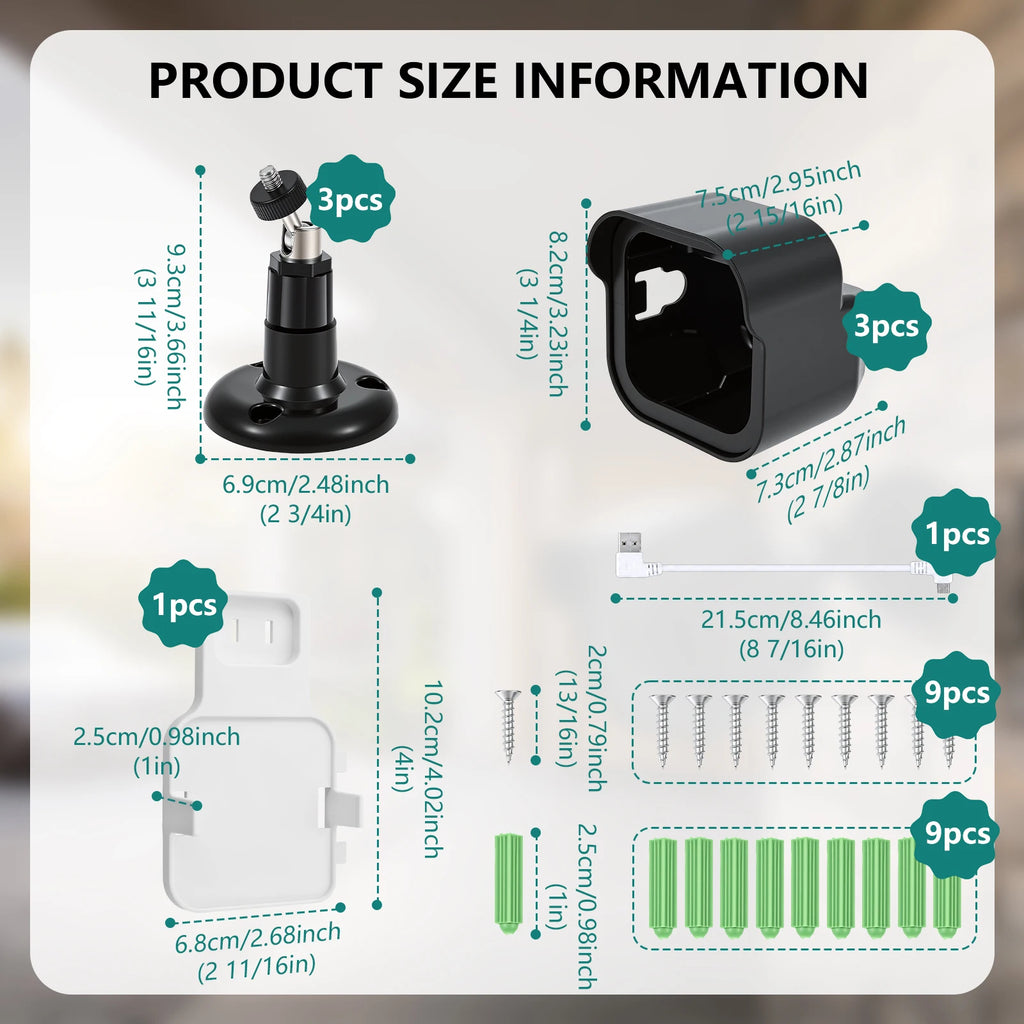 Outdoor Camera Wall Mount Bracket For Blink Outdoor 4 3 Gen Tool Free Case Cover Weatherproof Surveillance Shield Sync Module Zpaxo 3pcs set