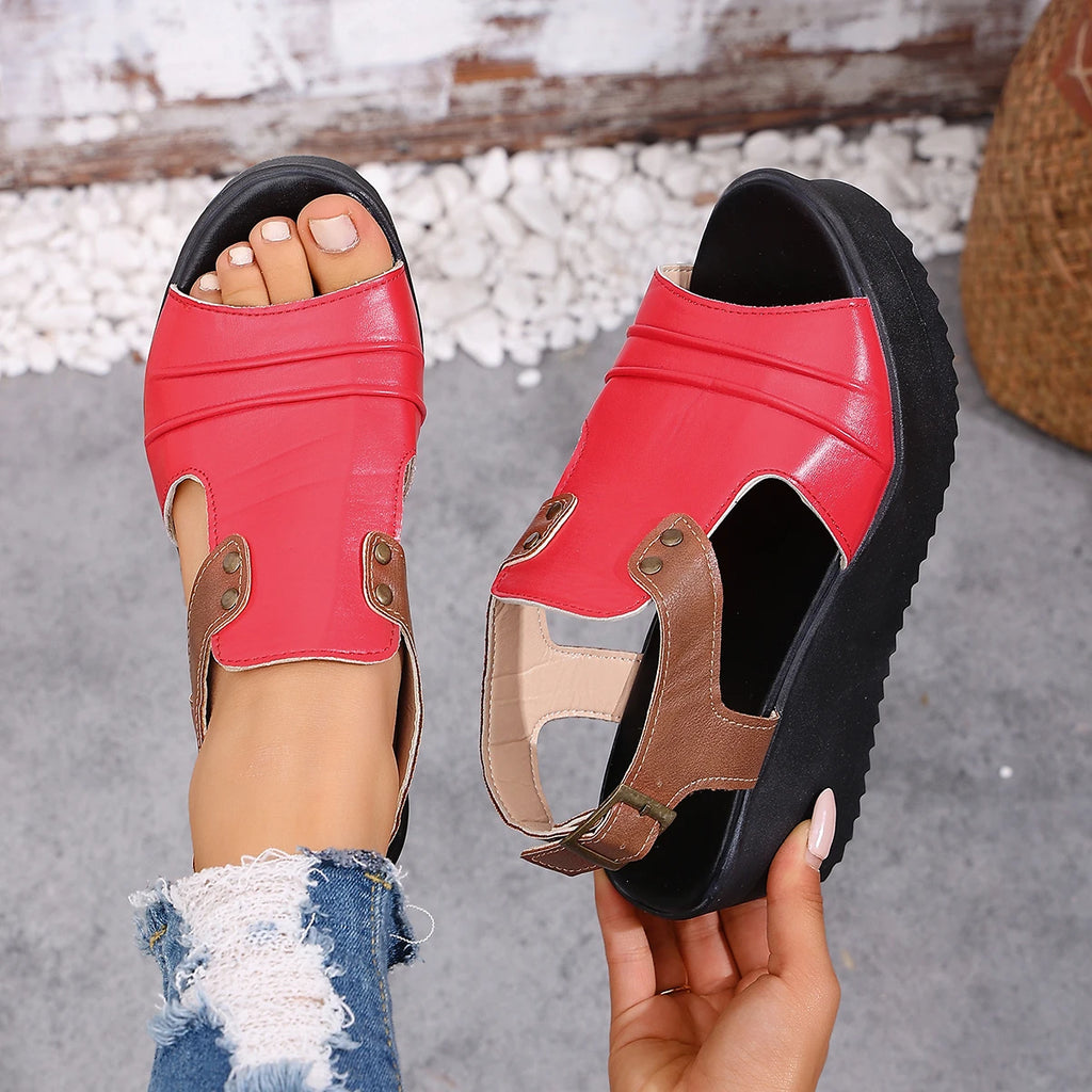 Women Sandals Breathable Wedge Walking Shoes Summer Party Sandals Ladies Retro Female Designer Outdoor Women Shoes Footwear Zpaxo