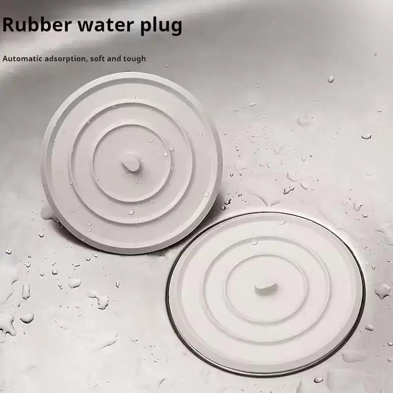 2pcs Multifunctional Drain Plugs – Odor-Proof Covers for Bathroom Sinks, Bathtubs & Drainage Systems, Set of 3 Zpaxo