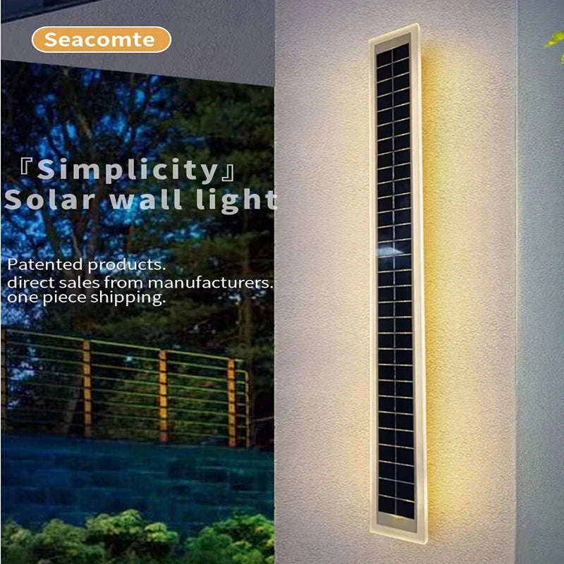 Solar Wall Lights Outside Door 20W Waterproof Acrylic Lampshade Zpaxo