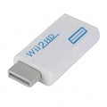 Full HD HDMI-Compatible Adapter Wii Console Converter Jack Audio Zpaxo WHITE