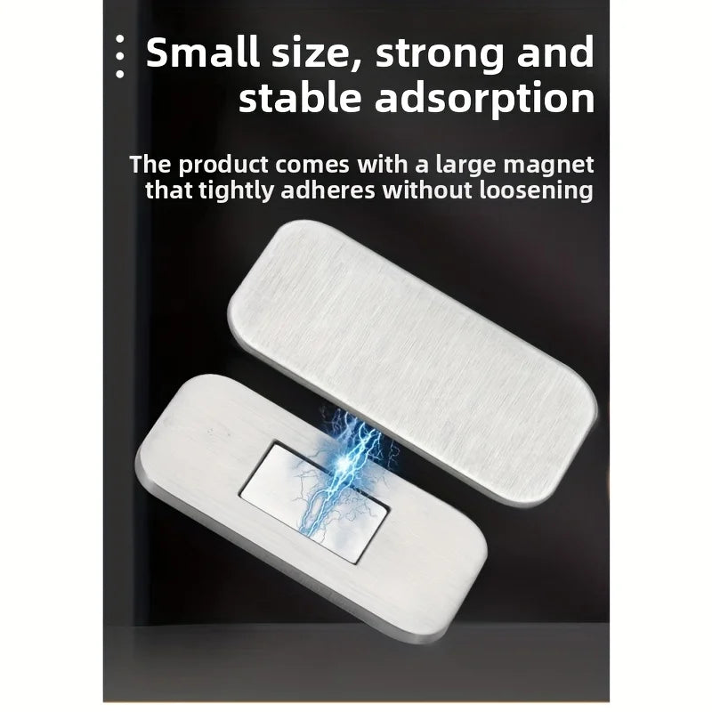 10pcs (5 Sets) Stainless Steel Ultra-Thin Strong Magnetic Cabinet Door Catch, Can Be Installed on Kitchen Cabinets, Wardrobes Zpaxo