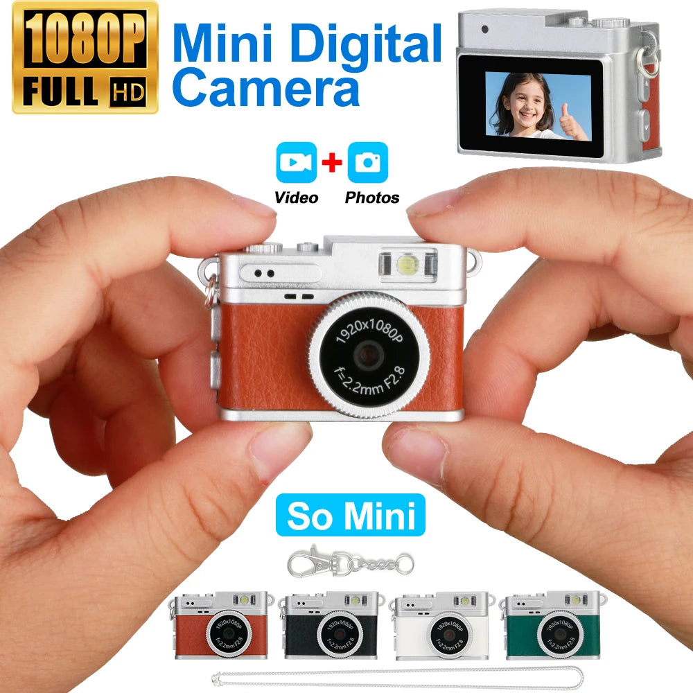 Mini Camera with LED Flash Light Retro Digital Camera With Speakers Portable Small Camera for Travel Gift for Kids Students S150 Zpaxo