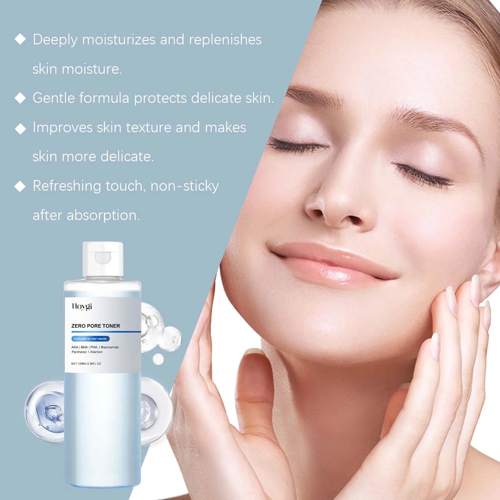 Hoygi Exfoliating Hydrating Toner – Pore Refining & Brightening Facial Toner Zpaxo