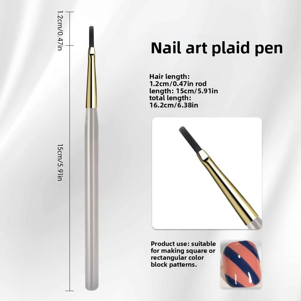 Durable French Plaid Nail Art Pen Professional Detail Liner Brushes Zpaxo Grid pen