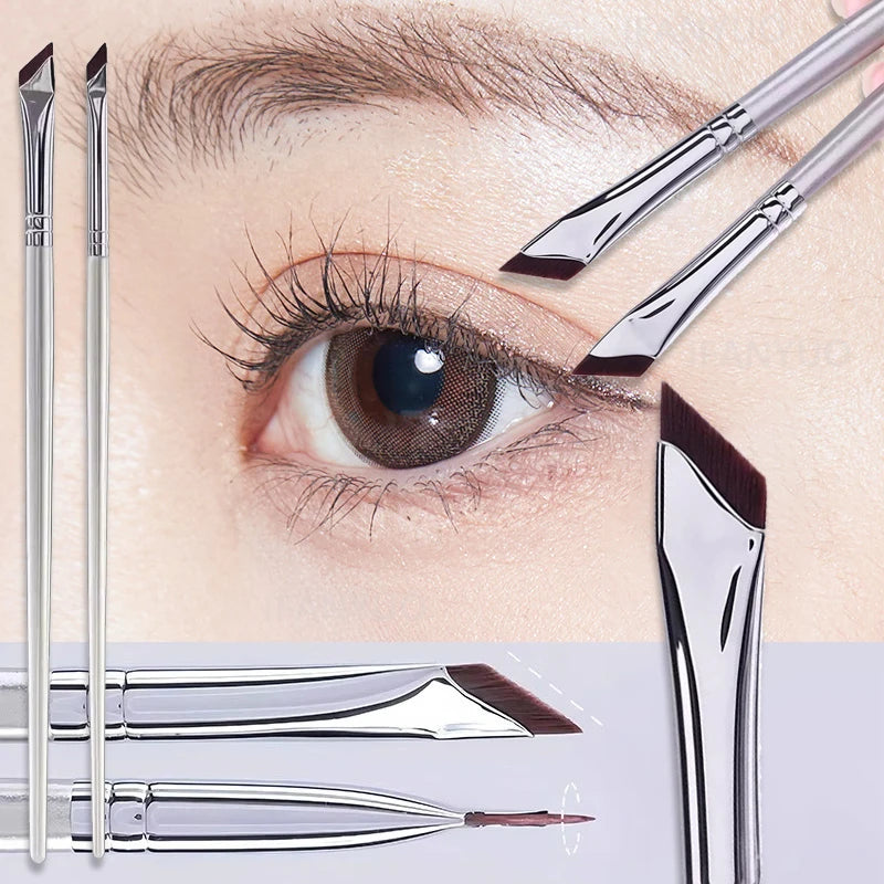 1 2 Professional Ultra Thin Angled Eye Liner Brush Fine Angle Flat