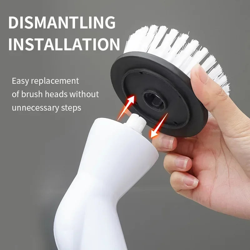 5/6-in-1 Electric Cleaning Brush 2000mAh Wireless Electric Rotary Cleaning Brush Shower Cleaning Brush Kitchen Bathroom Zpaxo