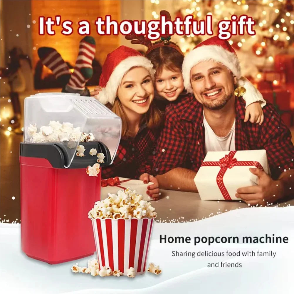 Electric Portable Popcorn Maker Fully Automatic Home Popcorn Popper Hot Air Popcorn Machine Healthy No Oil Mini Popcorn Maker Zpaxo