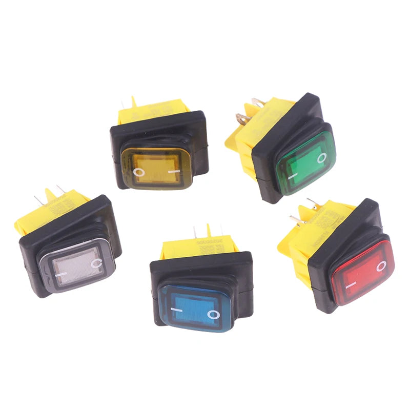 IP65 Waterproof DPST Toggle Switch LED 4-Pin 12V/220V Auto Marine