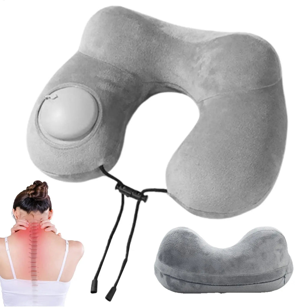 Inflatable Travel Neck Pillow – U-Shape Plush Support Pillow Travel Neck Pillow Zpaxo