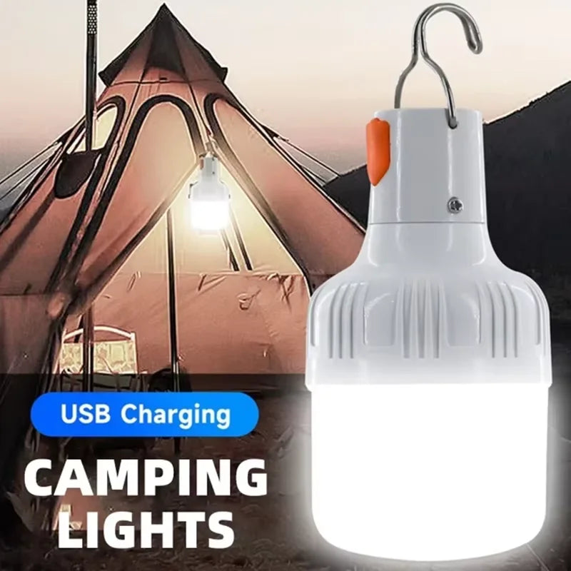 USB Rechargeable LED Camping Lantern – Portable Hook Light