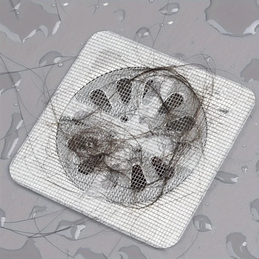 Disposable Shower Drain Hair Catcher Mesh Covers Floor Sink Strainer