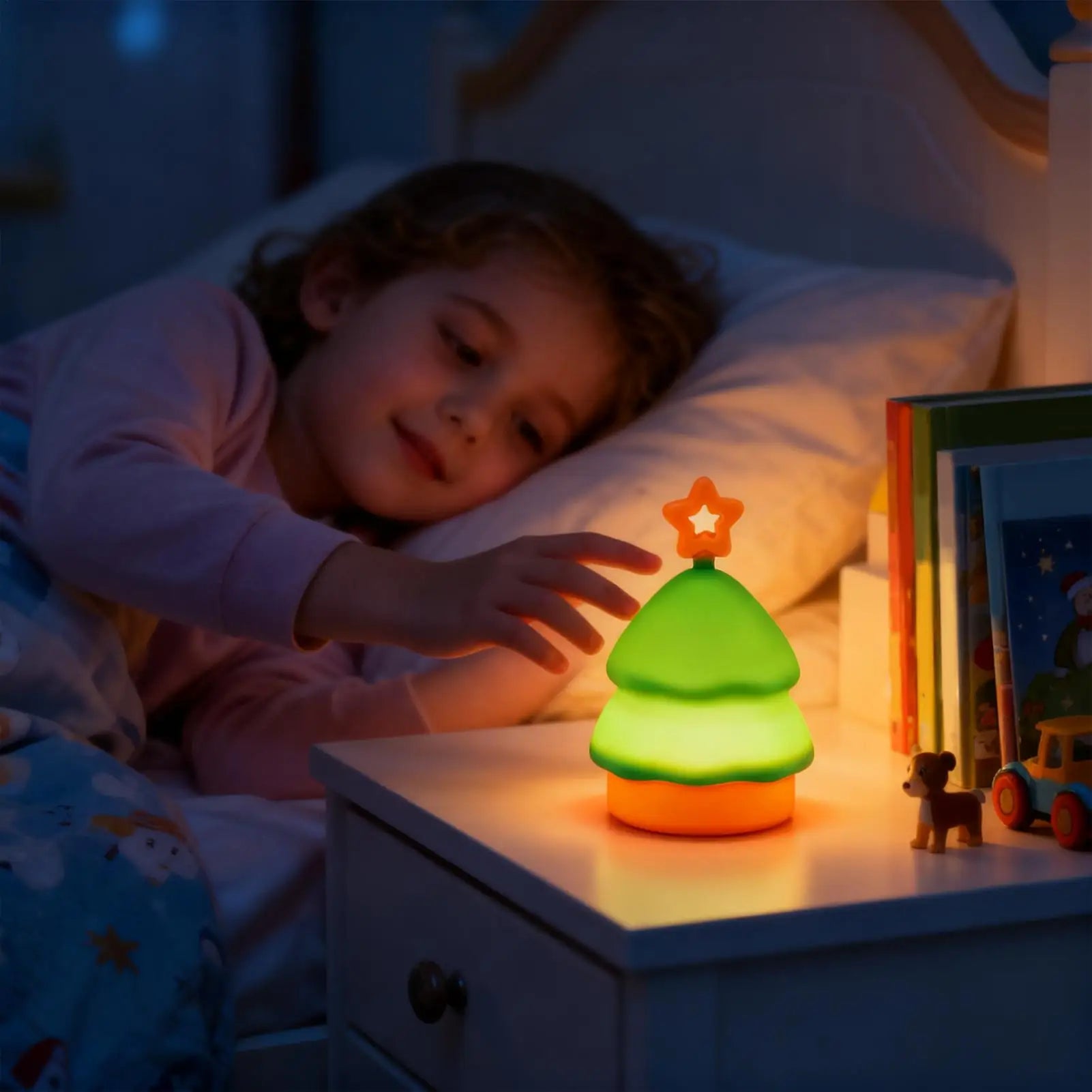 Desk Christmas Tree Lights 3 Levels LED Home Decor RGB Table Lamp