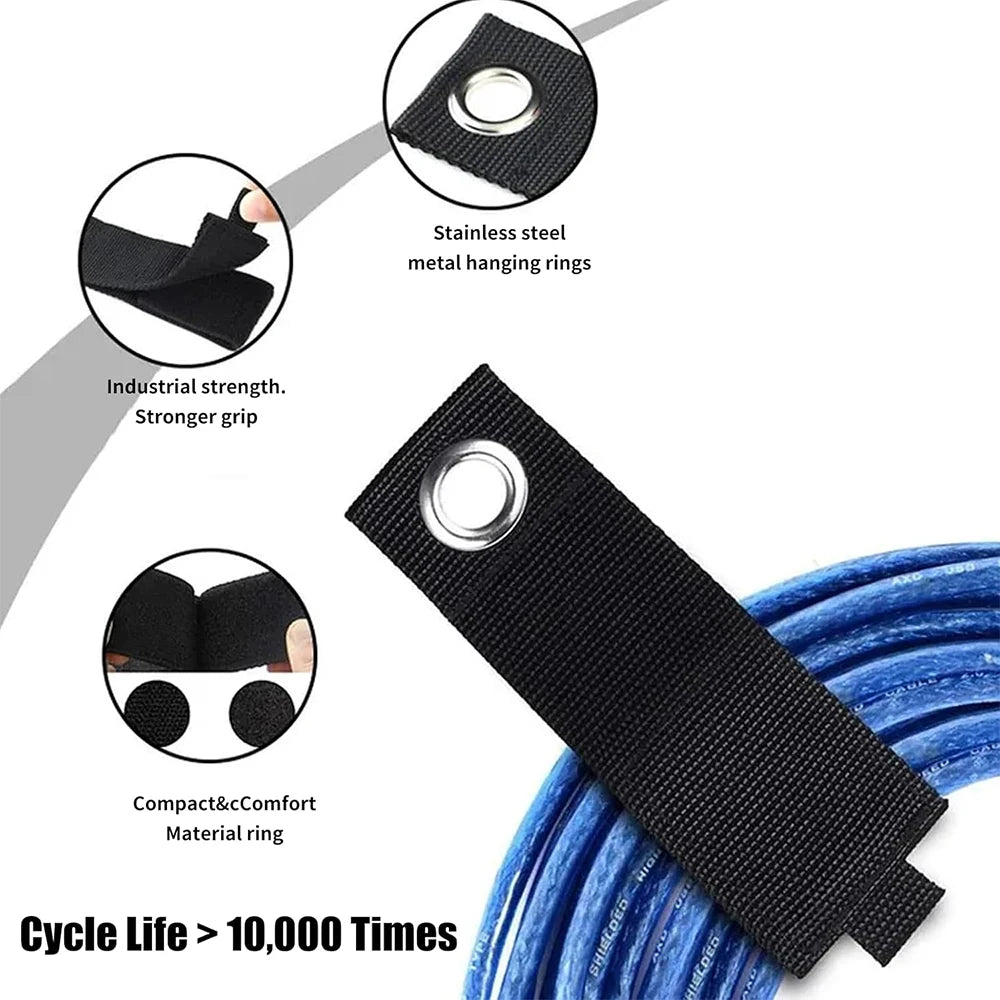 1/3/5/10Pcs Heavy-Duty Storage Straps Extension Cord Straps Organizer Cord Wrap Keeper Cable Management Garage Storage Zpaxo