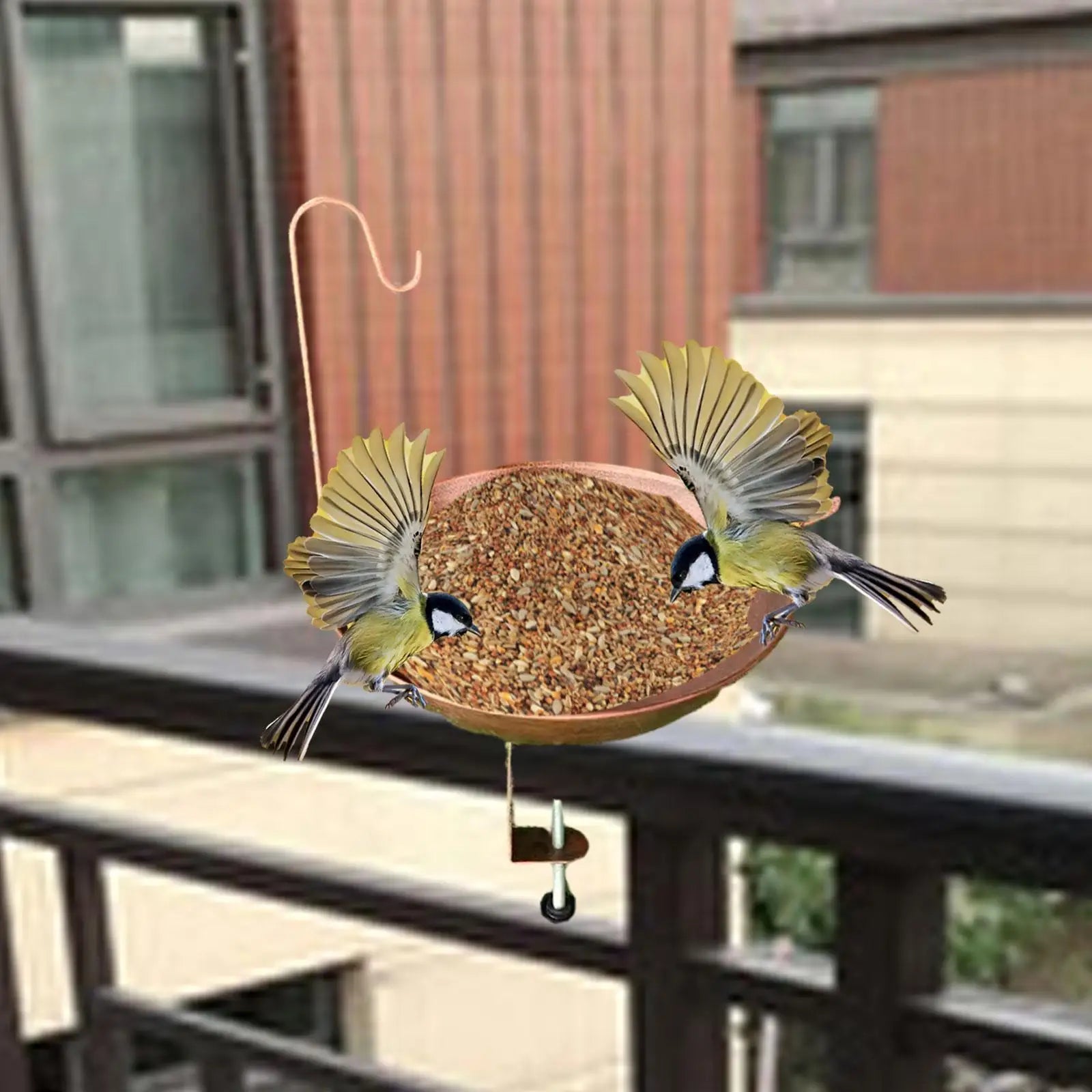 Vogelbad Feeder Spa BirdFeeder Rasenhof handicrafts for outdoor balcony rail Zpaxo Style B
