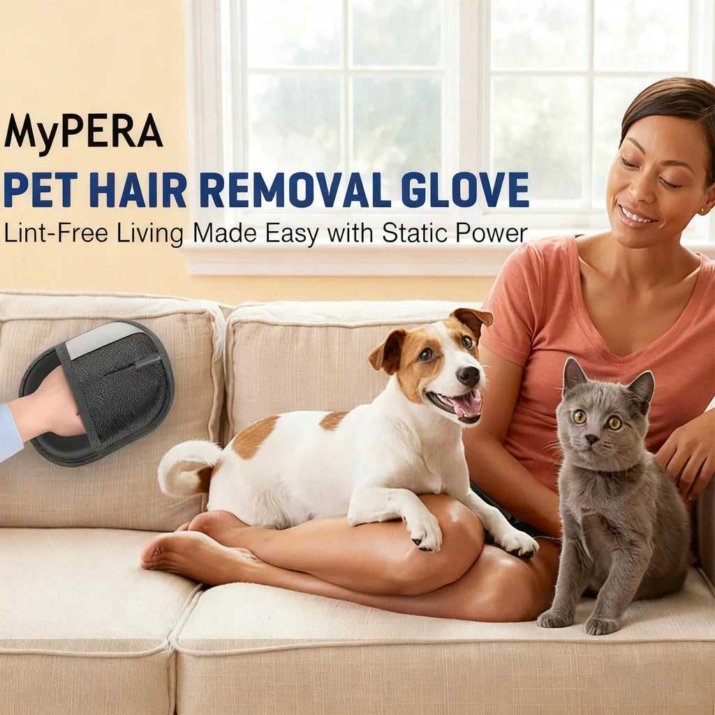 Pet Grooming Gloves Double-sided Tool Dog Hair Removal Sofas Carpets