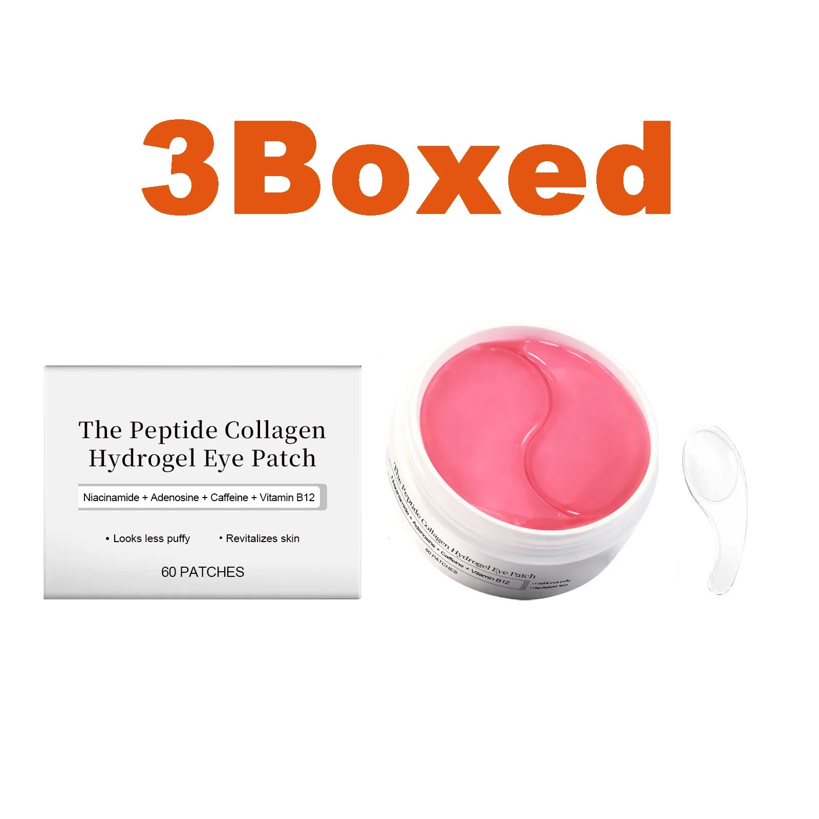 Peptide Collagen Hydrogel Eye Patches – Wrinkles & Dark Circles Eye Gel Patches Zpaxo 3 x 60patches
