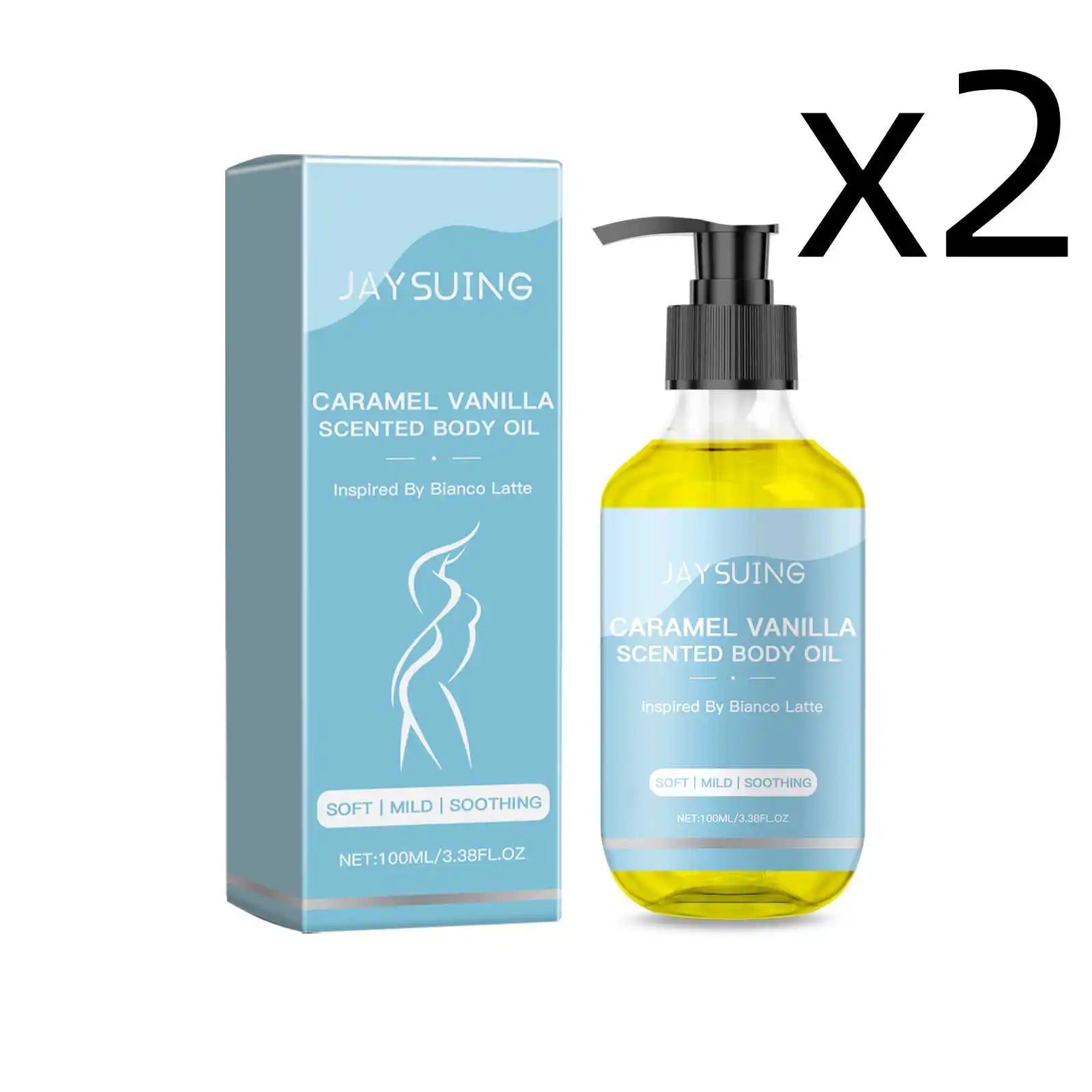 Caramel Vanilla Body Oil – Moisturize, Repair & Smooth Skin Body Care Oil Zpaxo 2x100ml