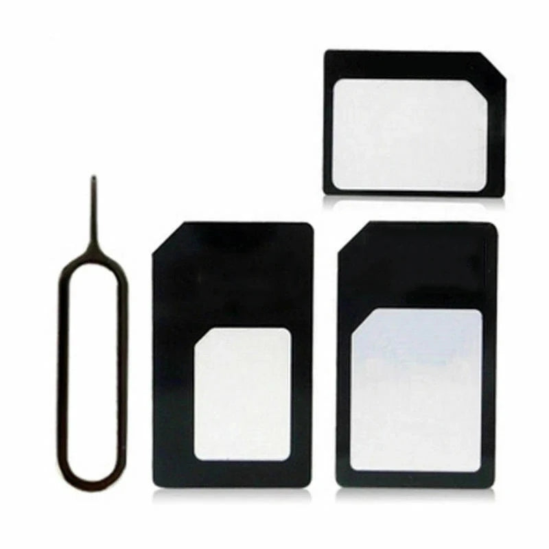 4 In 1 SIM Convert Kit Universal Smart Phone Adapter Nano SIM Card to Micro Standard Adapter For iPad Tablet Huawei Xiaomi Phone Zpaxo