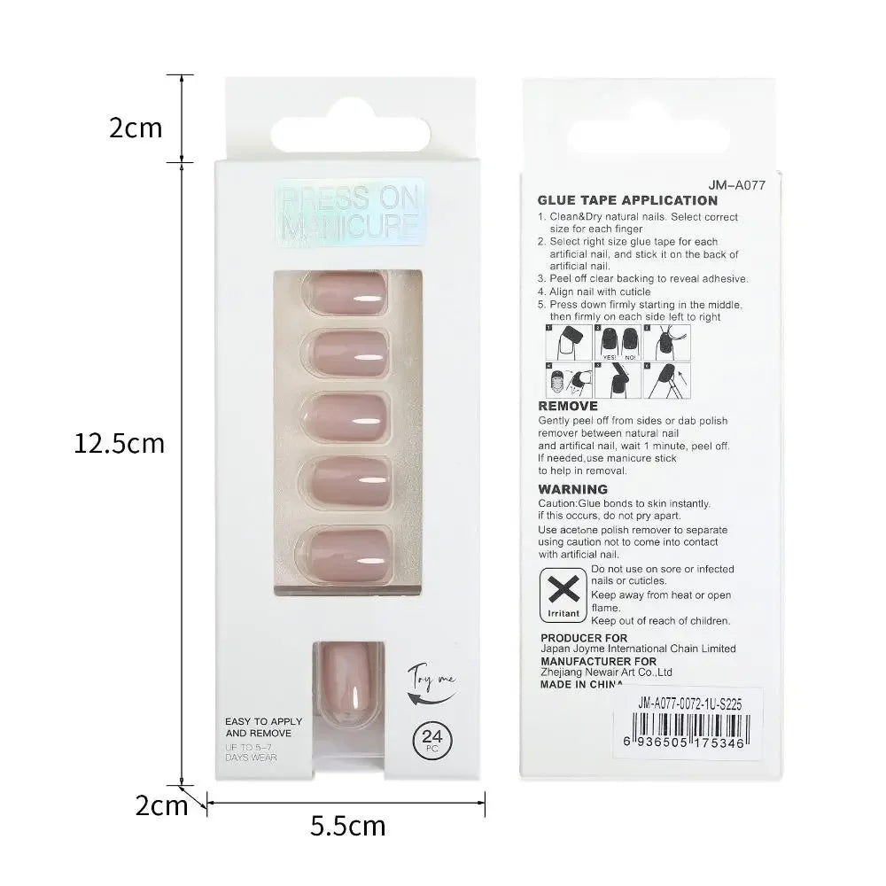 Box Detachable Square Head Short False Nails Press Artificial Zpaxo 05