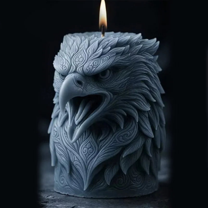 Wolf Skull Eagle Head Silicone Candle Mold 3D Roaring Animal Head Soap Wax Aroma Plaster Making Resin Mold Home Decor Zpaxo