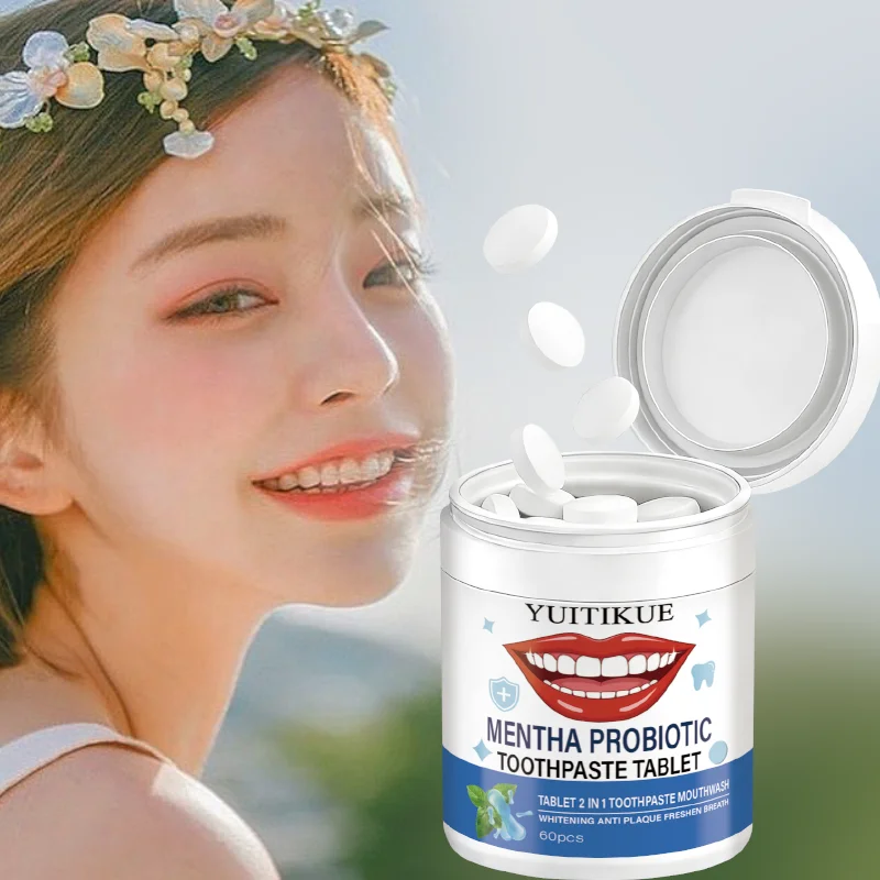 Probiotic Toothpaste Tablets 2-in-1 Fresh Breath & Whitening 60ct Toothpaste Tablets Zpaxo Default Title