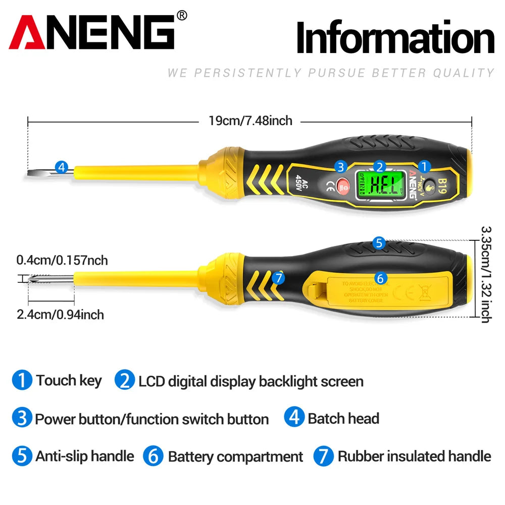 Non Contact Electrical Test Pen 1000V NCV Induction Screwdriver