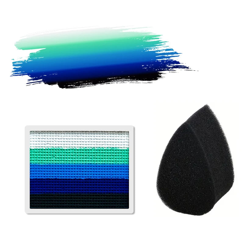 Palette Rainbow Stripe Paint Water Based Face Body Halloween Cosplay Zpaxo 2pcs-09