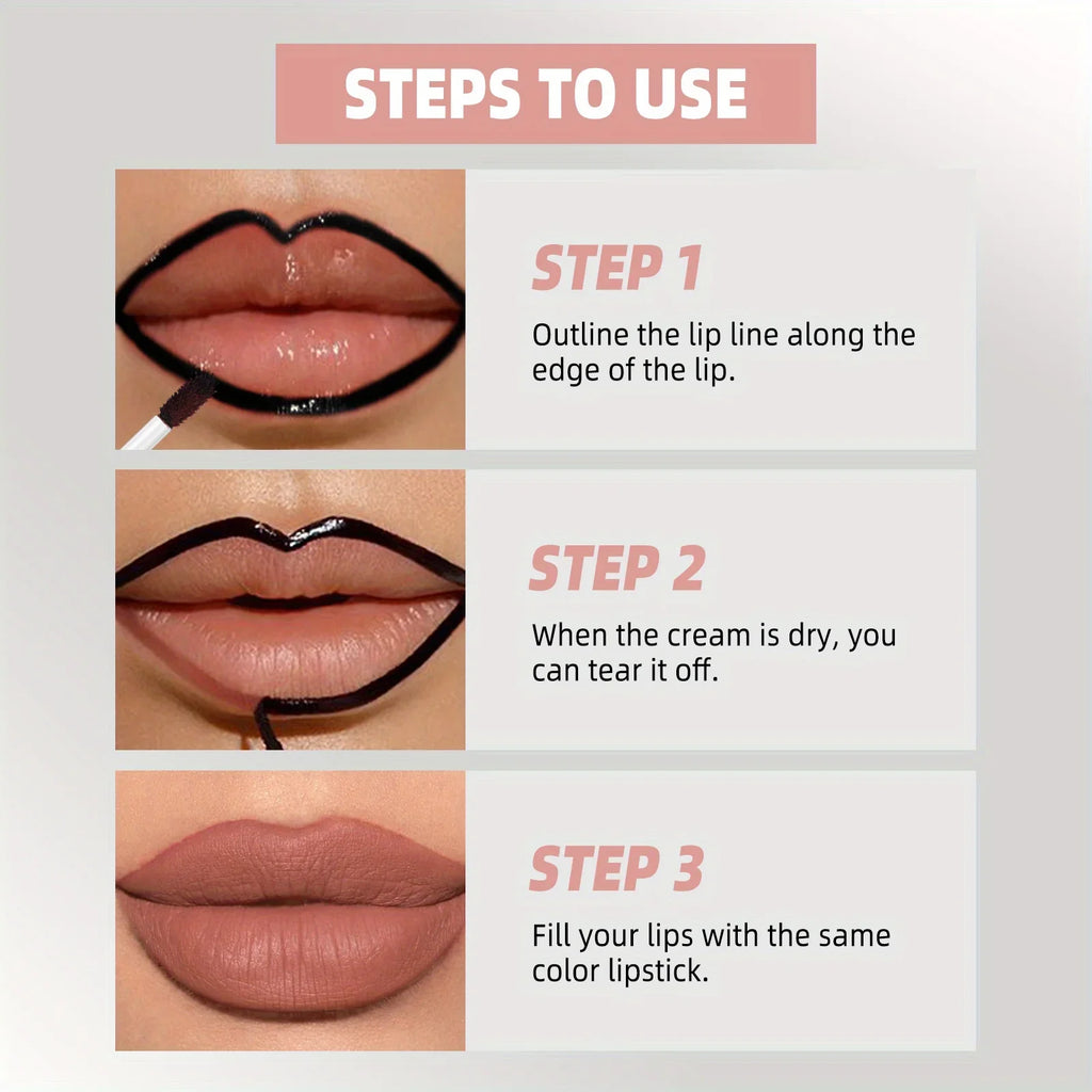 Peel Off Lip Stain. Long Lasting Matte Lip Tattoo, Transfer Proof Lipstain Infused, for All Skin Types. Zpaxo