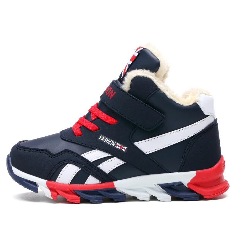 Winter Children Cotton Shoes 2023 Fashion Patchwork Boys Girls Snow Zpaxo