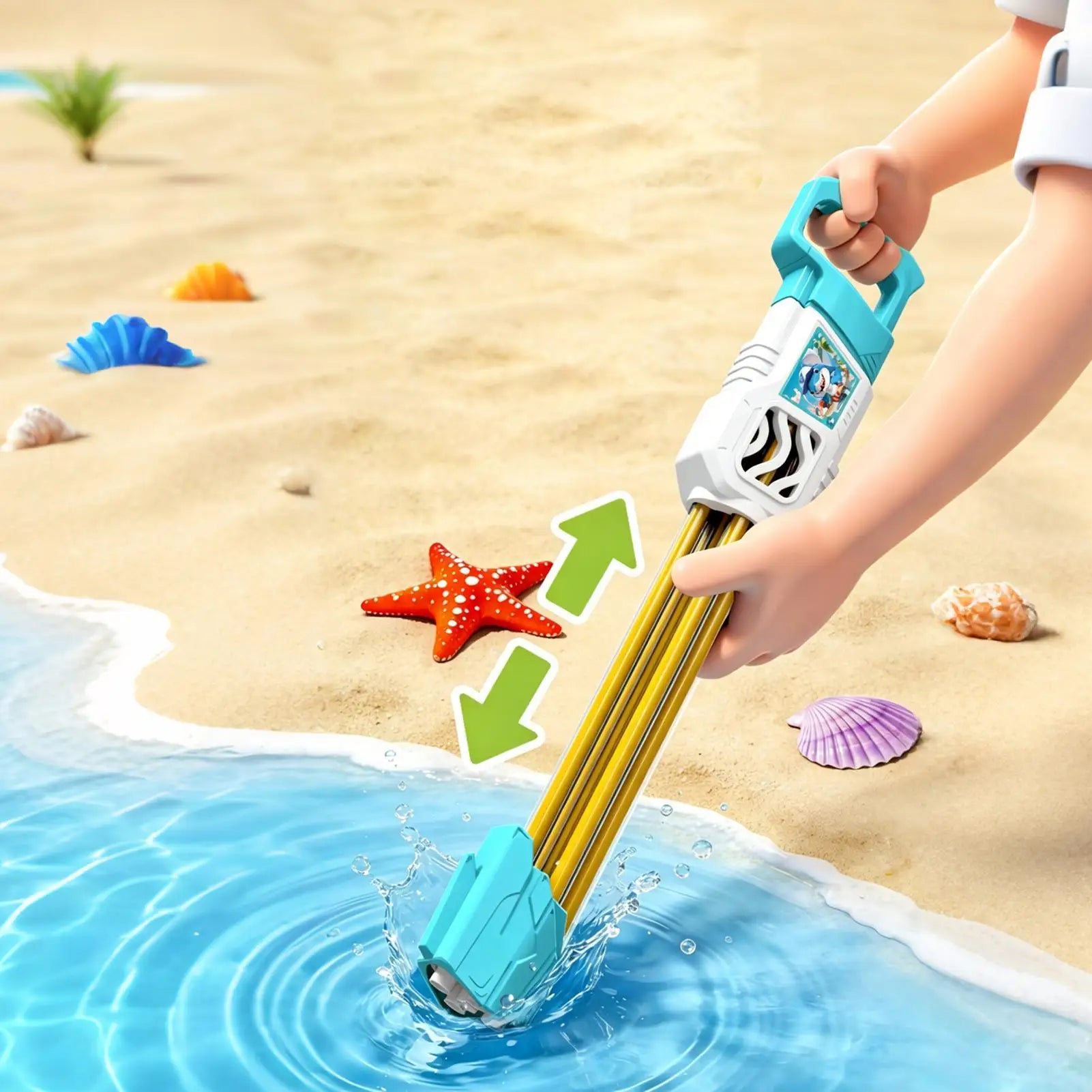 Water Squirter 15-Holes Pull-out Swimming Pool Game Toys Boys Girls Zpaxo