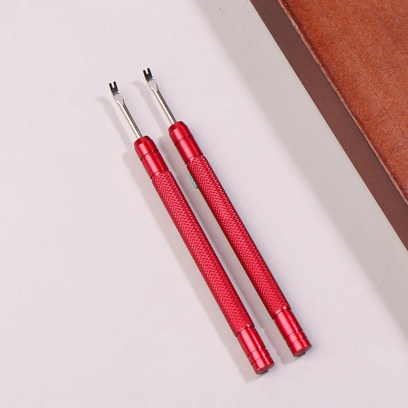 2pcs Watch Hands Remover Manual Watch Hand Needle Removal Lifting Tool Alloy Steel Watch Repair Tool Accessories For Watchmaker Zpaxo Red