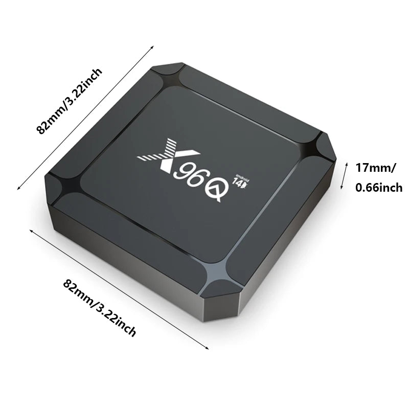 X96Q RK3518 Android14 TV BOX Quad Core Chip Wifi6 4K HDR Media Player Zpaxo