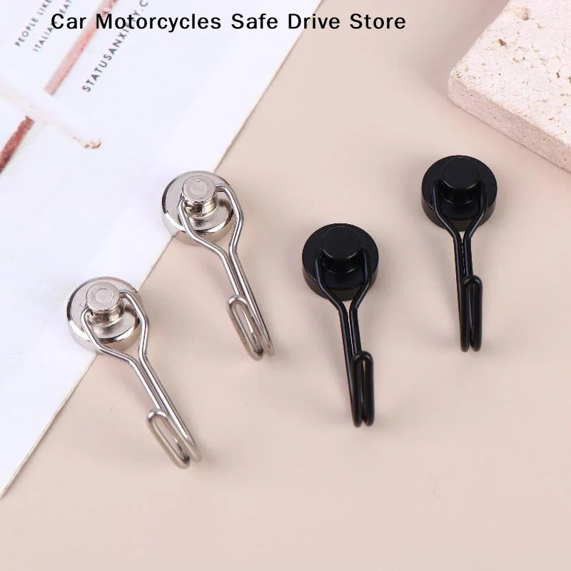 CM6Pcs Stainless Steel Magnetic Hook Heavy Duty Magnet Swivel Home